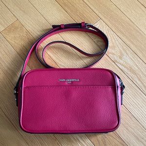 Karl Lagerfeld Pink Crossbody Purse - Great Condition